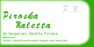 piroska maletta business card